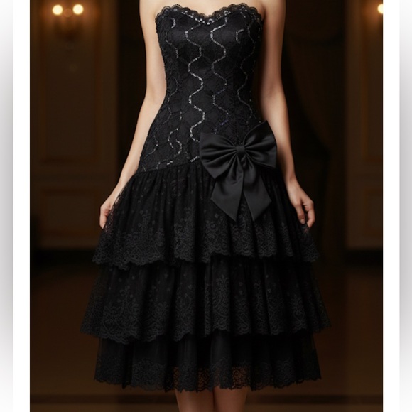 Alfred Angelo Black Lace Dress - Picture 15 of 15